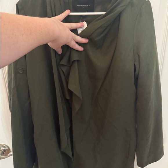 Banana Republic Dark Green Wrap Blazer - Picture 4 of 5